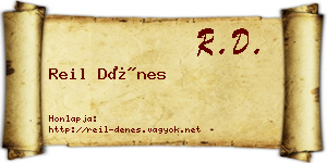 Reil Dénes névjegykártya